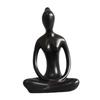 Sitzende Yoga-Dekoration Skulptur Keramik Dekorative Figur Abstrakte Kunst für Eingangsbereich Schlafzimmer Kaminsims Zuhause
