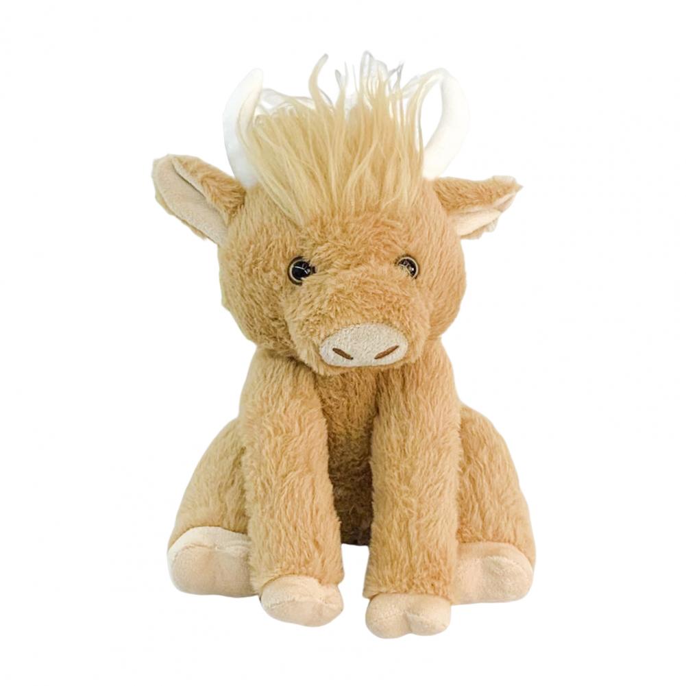 Realistic Highland Cow Toy Highland Cow Plushie with Music Rainbow Highland Cow Plush Toy with Music Movable Joints for Kids