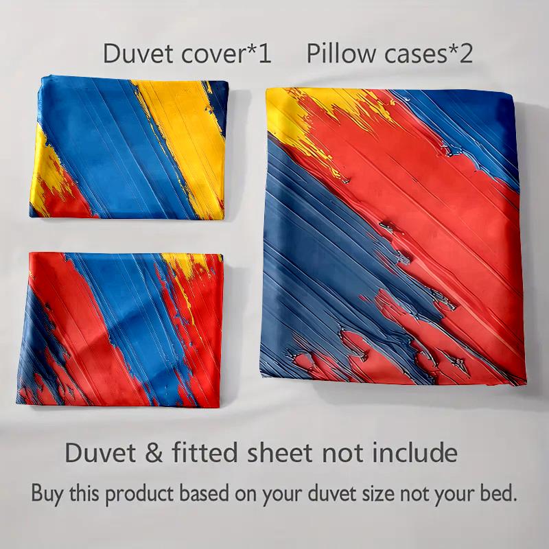 Kühn, Pinselstrich, lebendig Bettwäsche Bettbezug-Sets Bettbezüge Kissenbezüge Geschenke (1 * Bettbezug 2 * Kissenbezüge, ohne Bettdecke)