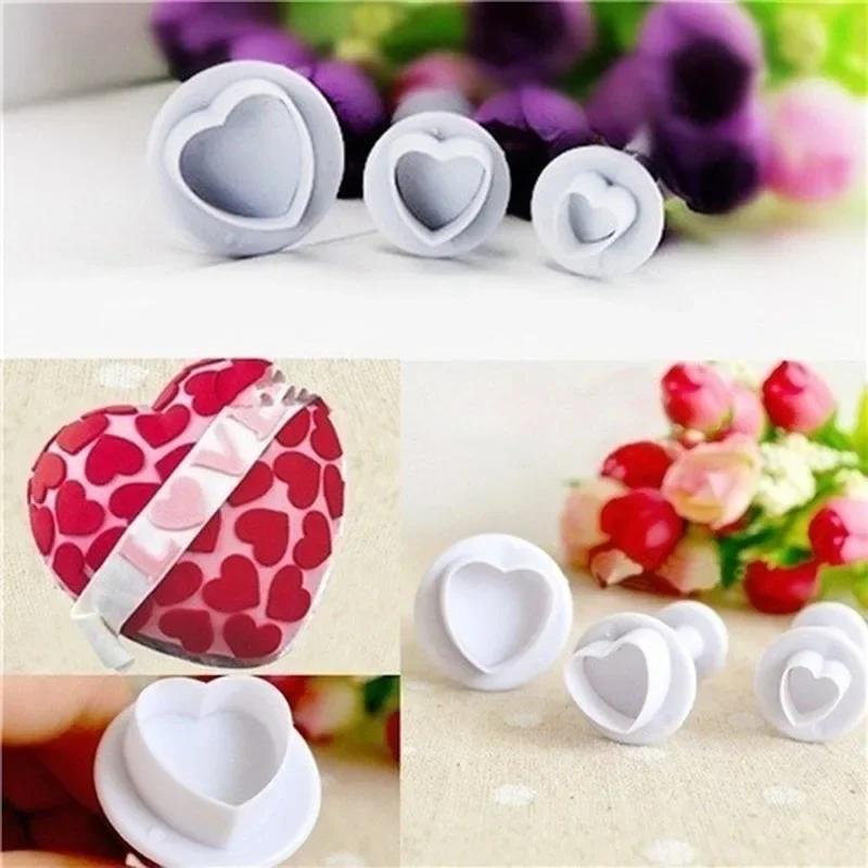 3 Stück/Set Küchen Backwerkzeuge Herzform Keks Ausstecher Keks Teig Tasse Cupcake Form Weihnachts Kuchen Dekorationswerkzeug