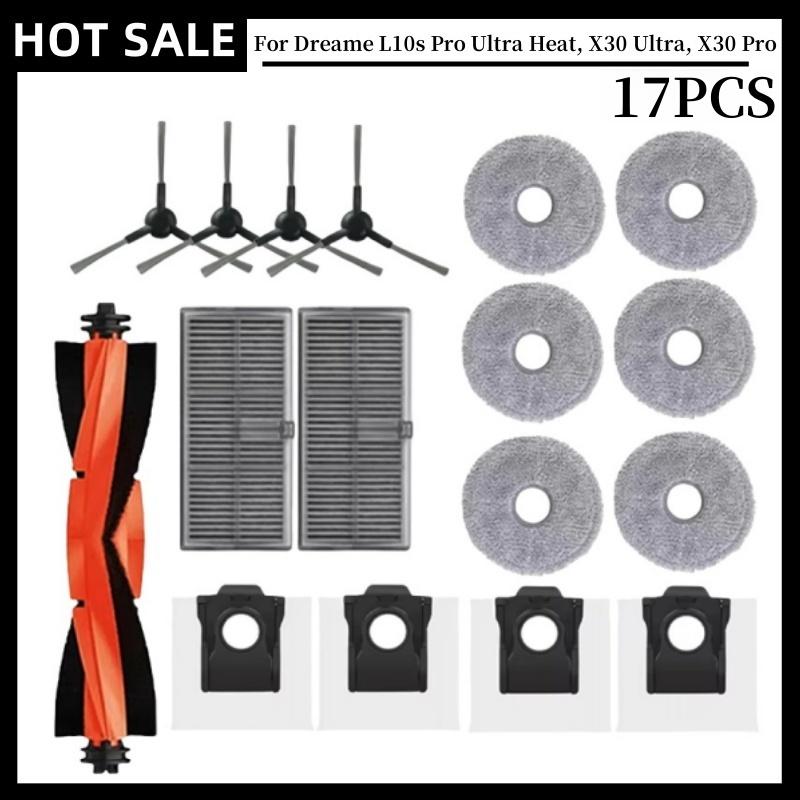 Für Dreame L10s Pro Ultra Heat, X30 Ultra, X30 Pro Staubsauger Ersatzzubehör Hauptseitenbürste Filter Mopp Staubbeutel