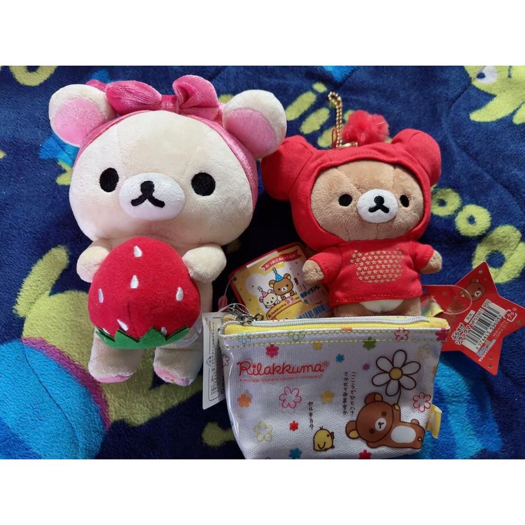 Rilakkuma Korilakkuma Plush Coin Case 3rd Anniversary Hanging Mascot