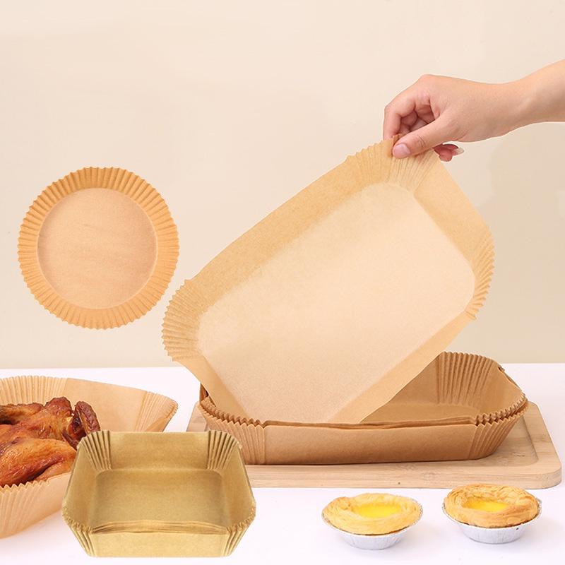Air Fryer Accessories Food-grade Silicone Oil Paper For Air Fryer Baking High-temperature Cooking Of 100)