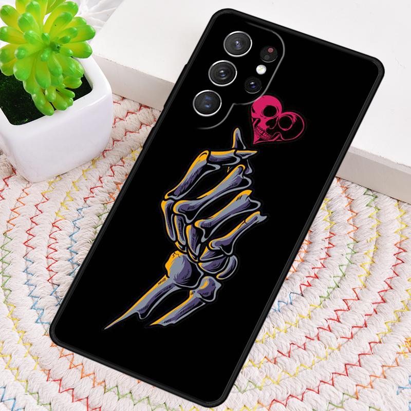 Hand Holding Moon Finger Heart Silicone Phone Case For Samsung Galaxy note 10 pro S26 S25 S24 S23 S22 S21 Plus Ultra Capa Cover