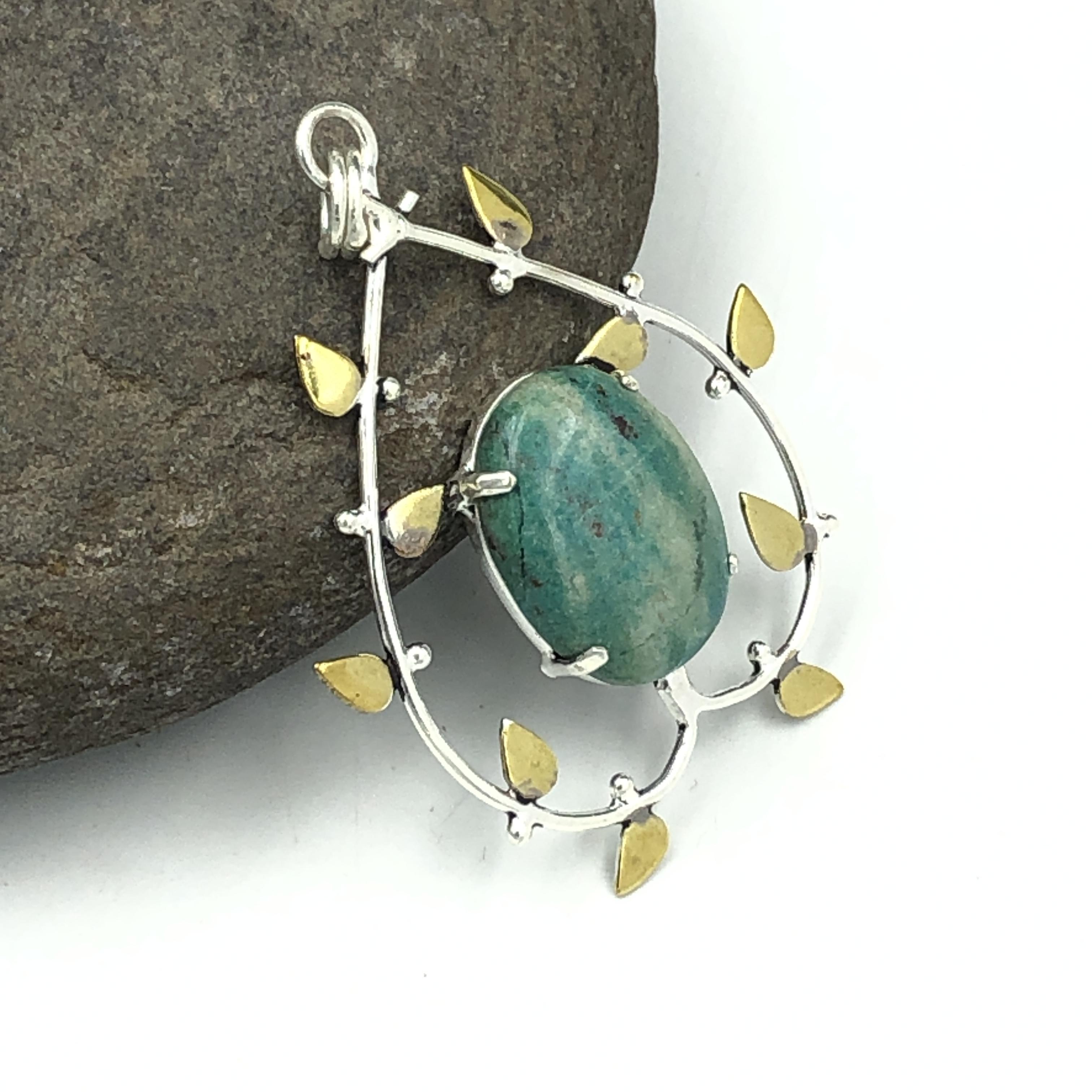 

Natural Shattukite Gemstone 925 Sterling Silver Jewelry Designer Pendant 2.06 AJP-97