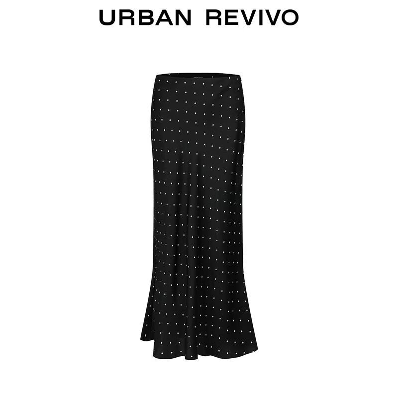UR Women's Retro Polka Dot High Waist Fishtail Skirt
