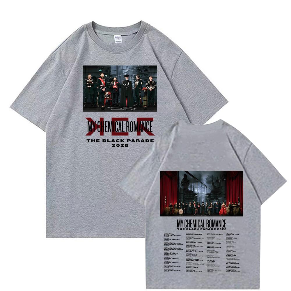 My Chemical Romance The Black Parade 2026 Tour T Shirts Women Fashion Cotton T-shirts Cool Hip Hop Men Tshirt Casual Summer Tee