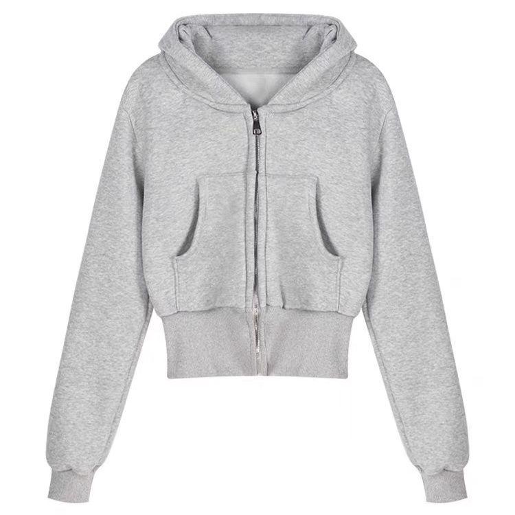 

Унисекс Маленькая Осенняя Куртка-Бомбер на Молнии – Короткий Повседневный Топ Свободного Кроя S