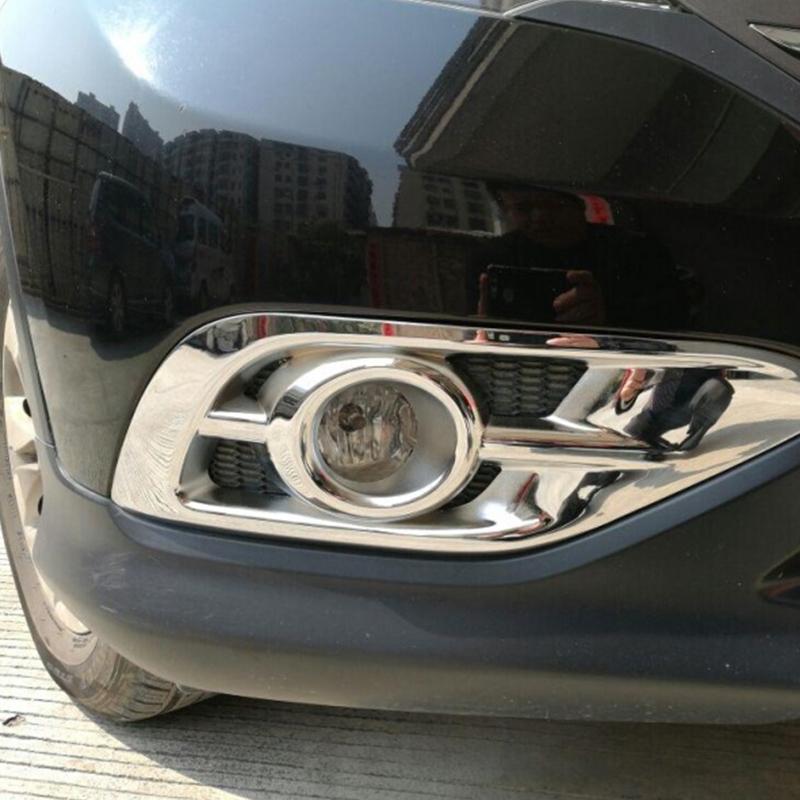 Front Fog Light Lamp Foglight Eyebrow Cover Trim For Honda CR-V CRV 2012 2013 2014 ABS Car Styling