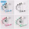 NEW Personalized Name Handmade Food Grade Pacifier Clips Chain Silicone Fox Baby Teething Teether Eco-friendly Dummy Holder Gif