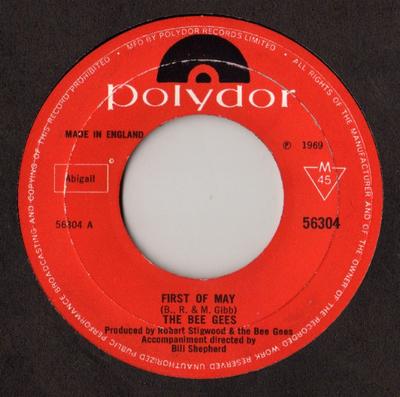 7inch Record BEE GEES - First Of May 56304 Polydor 1969 UK Rock Used