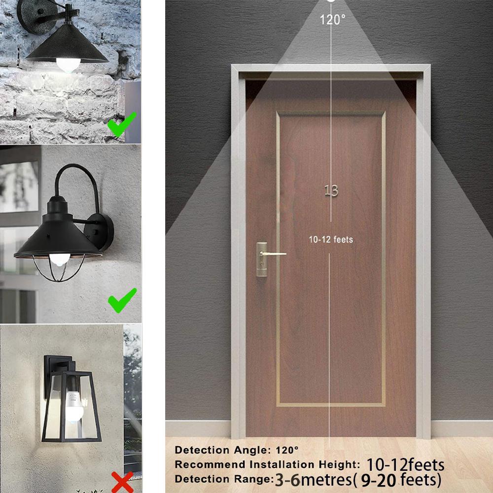 6pcs  Radar Motion Sensor Light Bulb 189-265V E27 LED Lamp Smart Infrared Bulb 6W 9W 12W 15W 18W 20W Working In Night Darkness