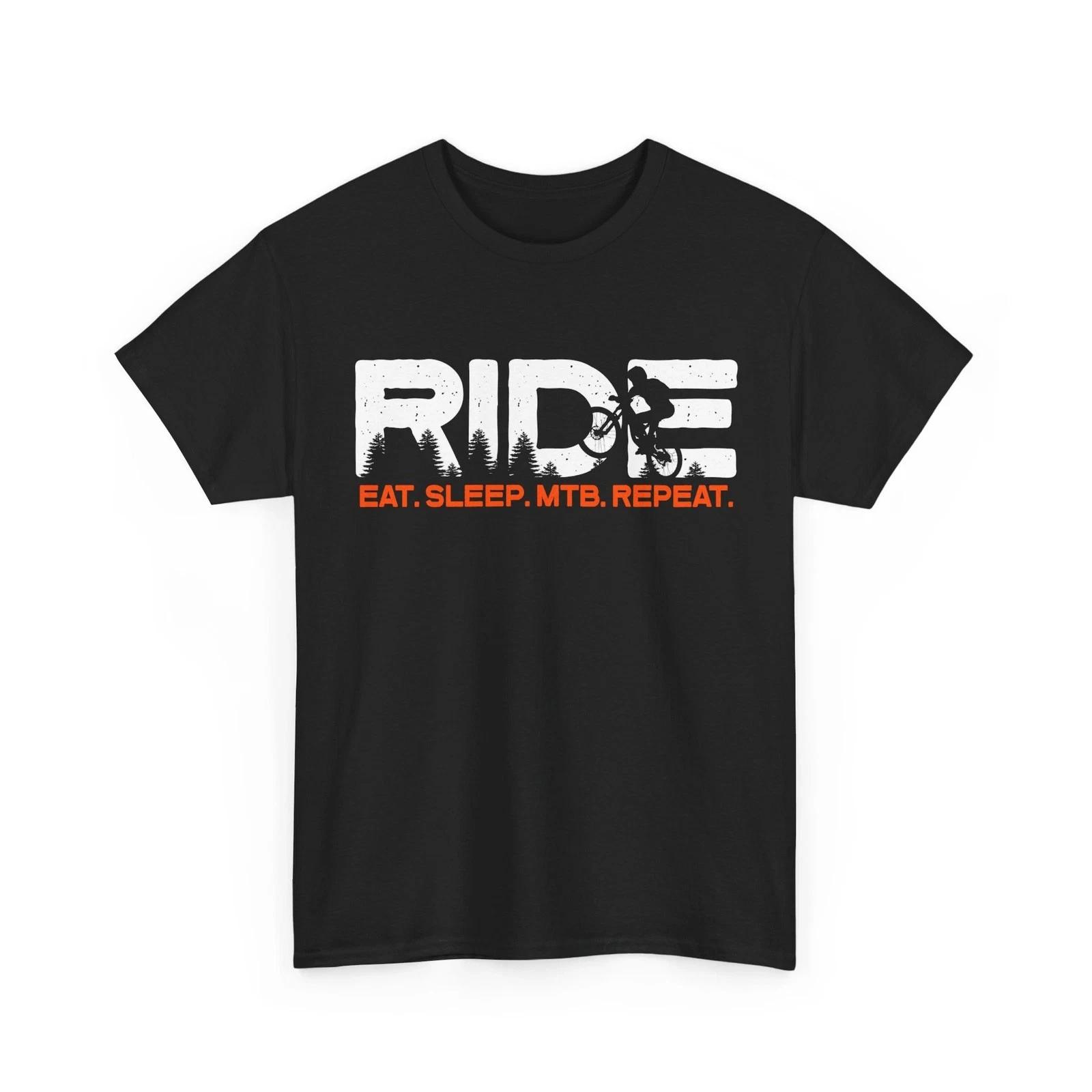 Eat Sleep MTB Repeat T- Shirt, Mountain Bike Rider Biking Funny Men Shirt 2XL
