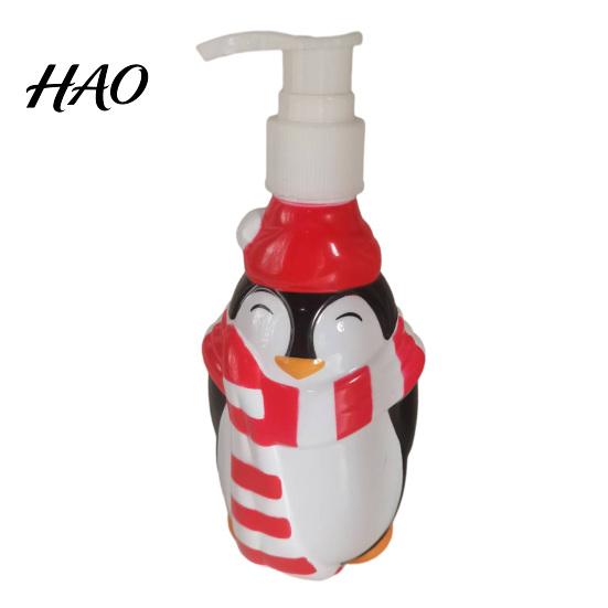 Santa Claus Empty Bottle 350ML Christmas Soap Dispenser, Tree Penguin Shape Refillable Bottle, Plastic Pump for Hand Soap, Lotion