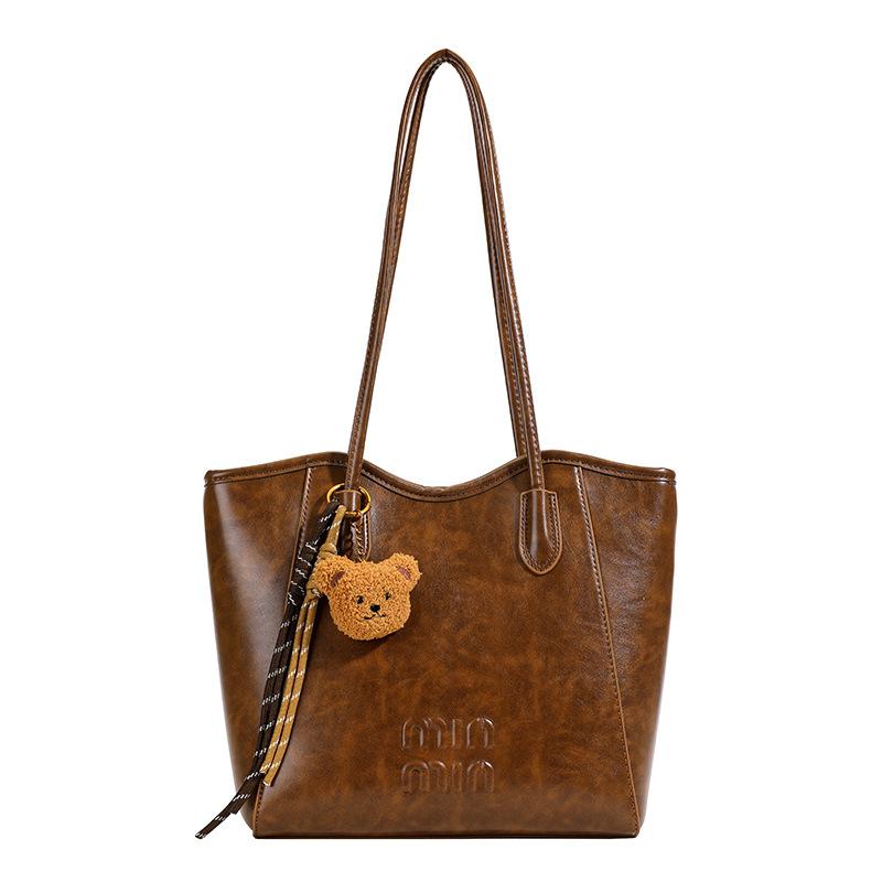 Женские сумки женские дизайнерские брендовые сумки на плечо для путешествий на выходных на открытом воздухе из искусственной кожи большой емкости подмышечная сумка коричневый