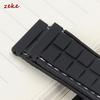 Stitching Sports Black Silicone Watch Band 20mm 22mm 24mm Pin Clasp Rubber Strap for Men Waterproof Bracelet Universal Wristband