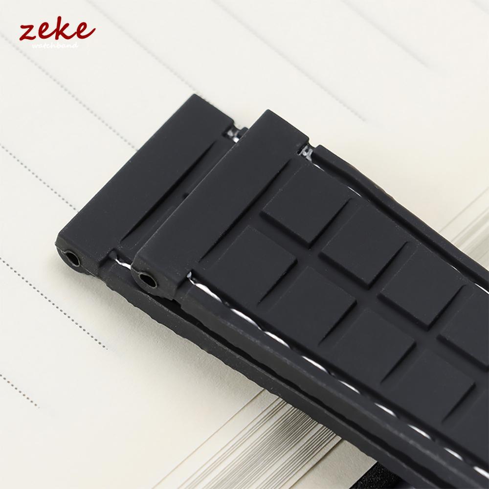 Stitching Sports Black Silicone Watch Band 20mm 22mm 24mm Pin Clasp Rubber Strap for Men Waterproof Bracelet Universal Wristband