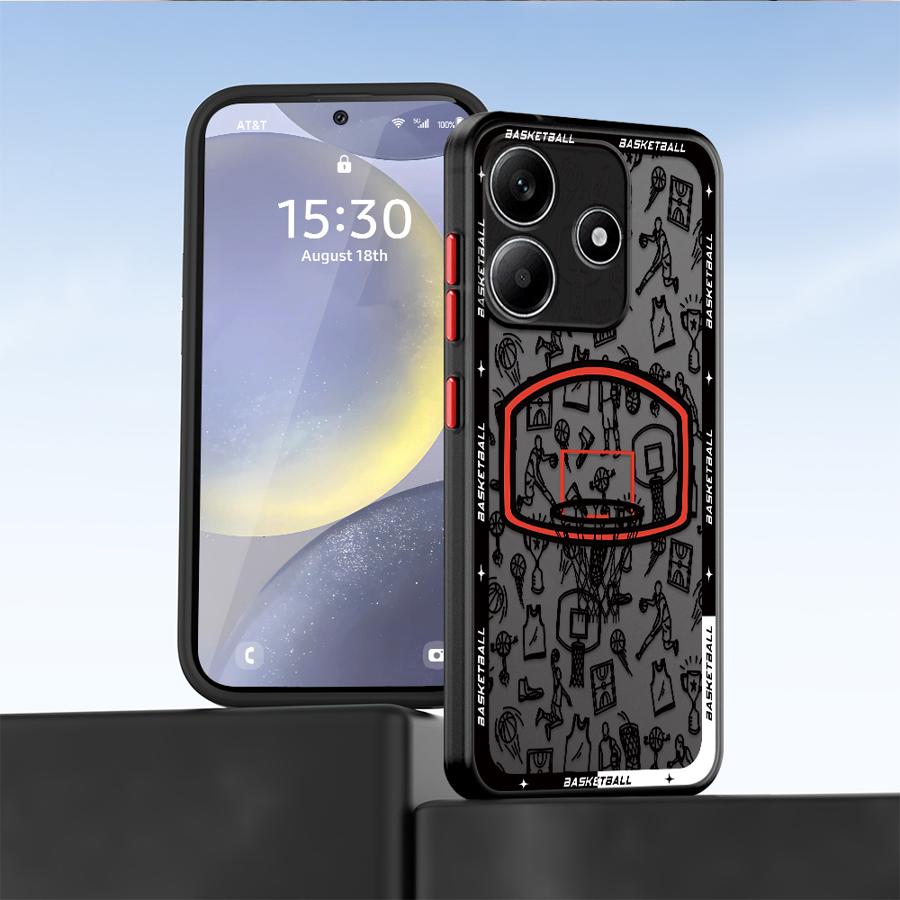 Funda Back Phone Cover Case for Xiaomi Redmi Note 14 13C 11 13 Pro Plus A4 9S 12 10 14C Basketball Art