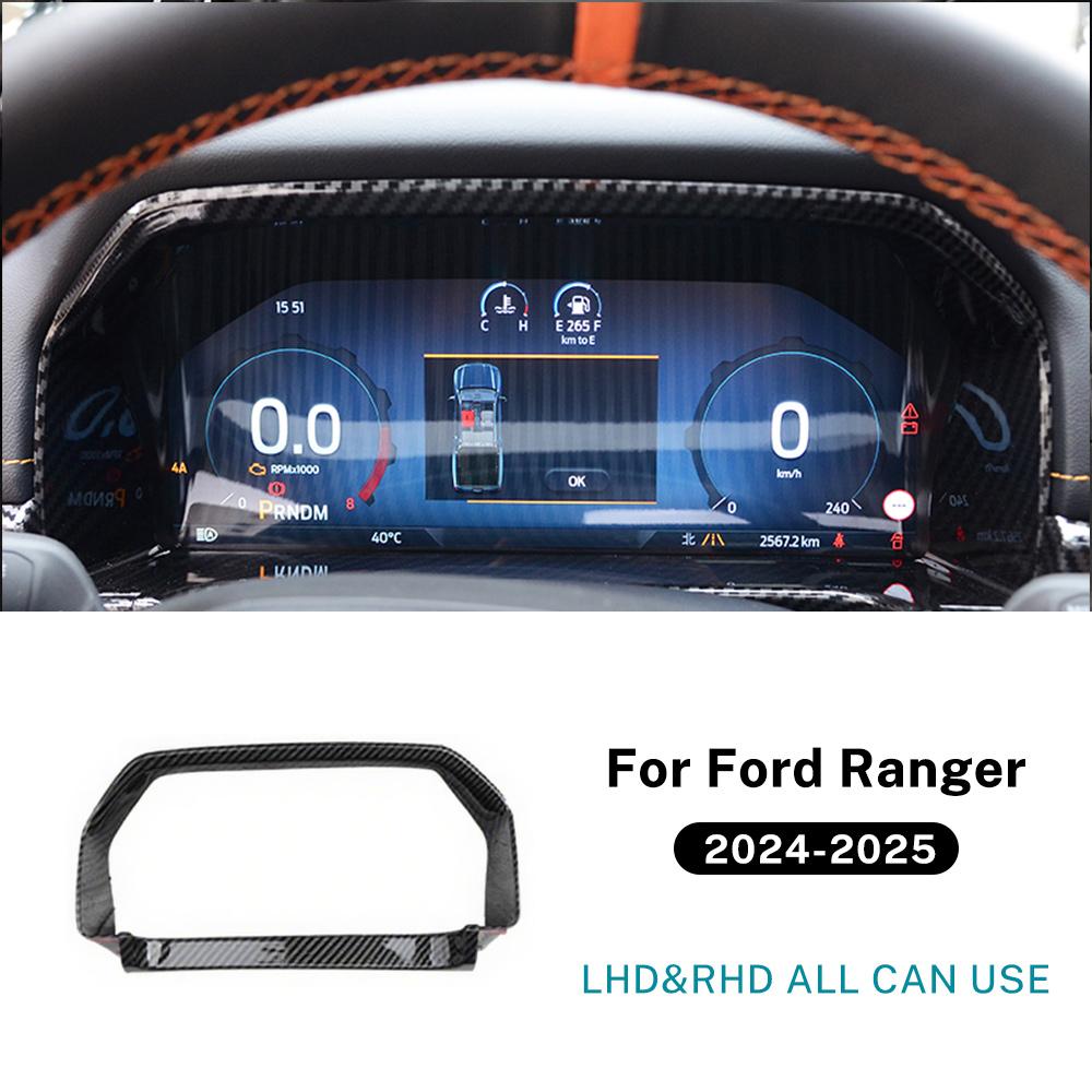 For Ford Ranger 2024 2025 2026 LHD RHD Car Dashboard Frame Carbon fiber pattern Interior Accessories