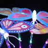 Glow Butterflies Stick Glow in The Dark 3 Modes Adjustable Handheld High Brightness Battery Operated Colorful Light Up