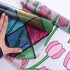 Frosted Stained Glass Window Sticker Vintage Rainbow Glass Decals Stickers  Office