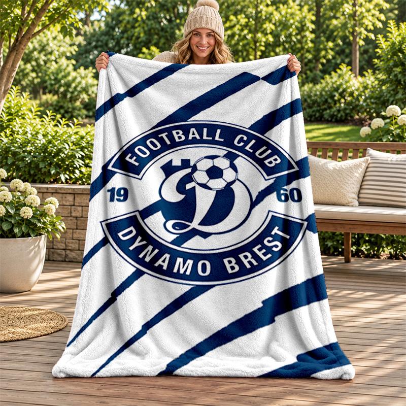 FC Dinamo Minsk Blanket Flannel Blanket Soft Cozy Plush Throw for Sofa Bed Lightweight Home Decoration Gifts for Christmas Various Holidays