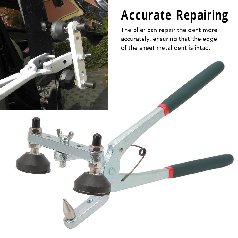 Universal Dent Repair Pliers Kit 6 Interchangeable Tips Auto Body Dent Pliers  Door Edge Dents