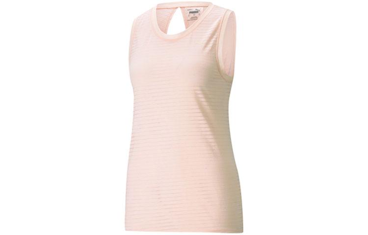 PUMA Studio Yoga Series Tank Tops Women s Light Pink Straight Fit 520225-27 M
