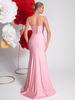 2026 Frühling Rosa Strass-Spaghettiträger Meerjungfrauen-Abendkleid