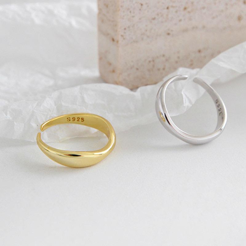 Xiaomi 925 Sterling Silver Simple Ring For Women Fine Jewelry Finger Adjustable Open Vintage Ring For Party Birthday Gift