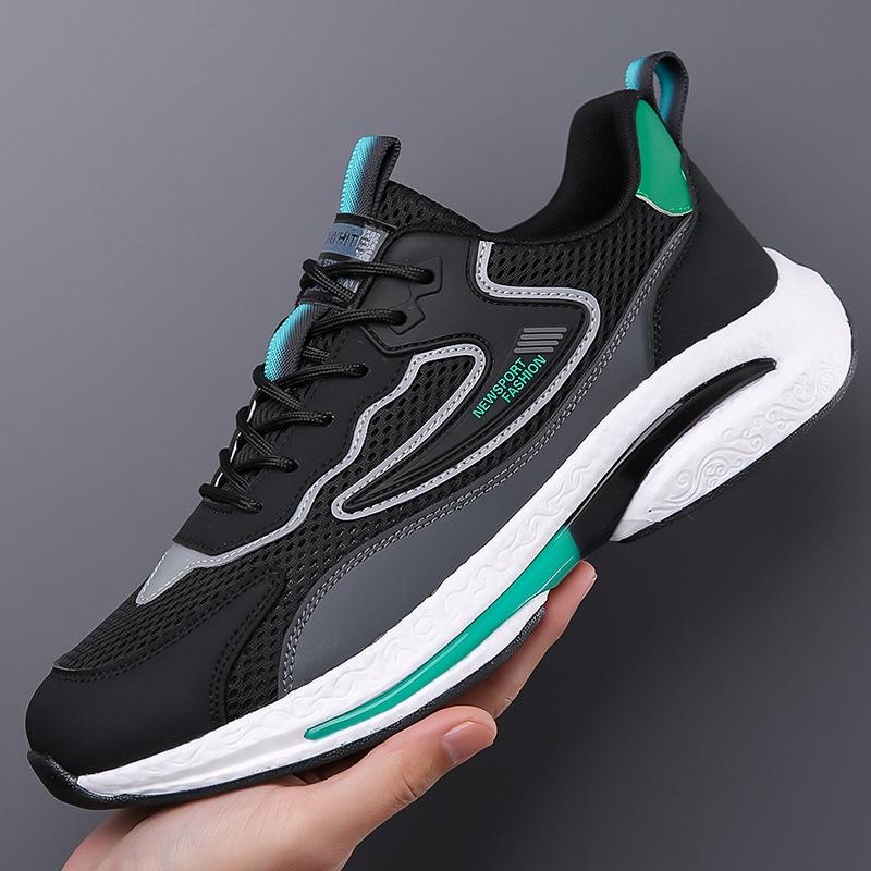 Fashion Men's Casual Breathable Mesh Sports Shoes 2025 Summer New Soft Sole Anti Slip Shock-absorbing Men's Lightweight Running Shoes