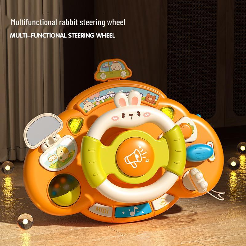 Kids' Steering Wheel Cartoon Simulation Toy for Baby Car and Stroller