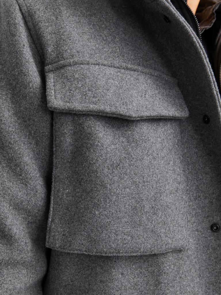 Winter Jacket Jack & Jones Jprccalex Wool Blend Field Jacket Sn (12259033) Grey Melange