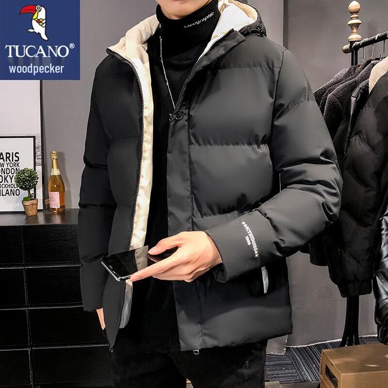 Tucano Men's Hooded Thickened Winter Cotton Jacket