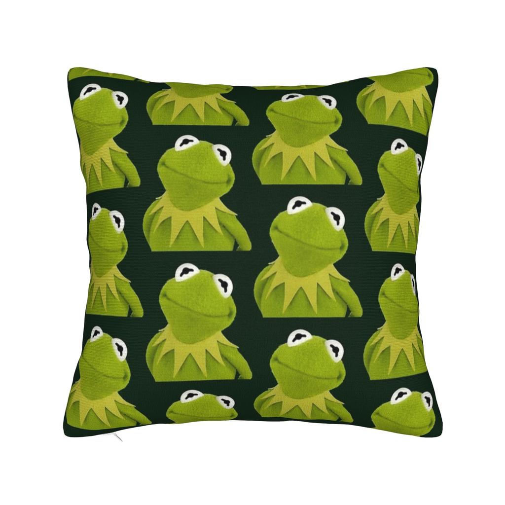 Kermit Square Pillow Case Polyester Decorative Pillow The Frog Meme Fashion Pillowcover Home Decor