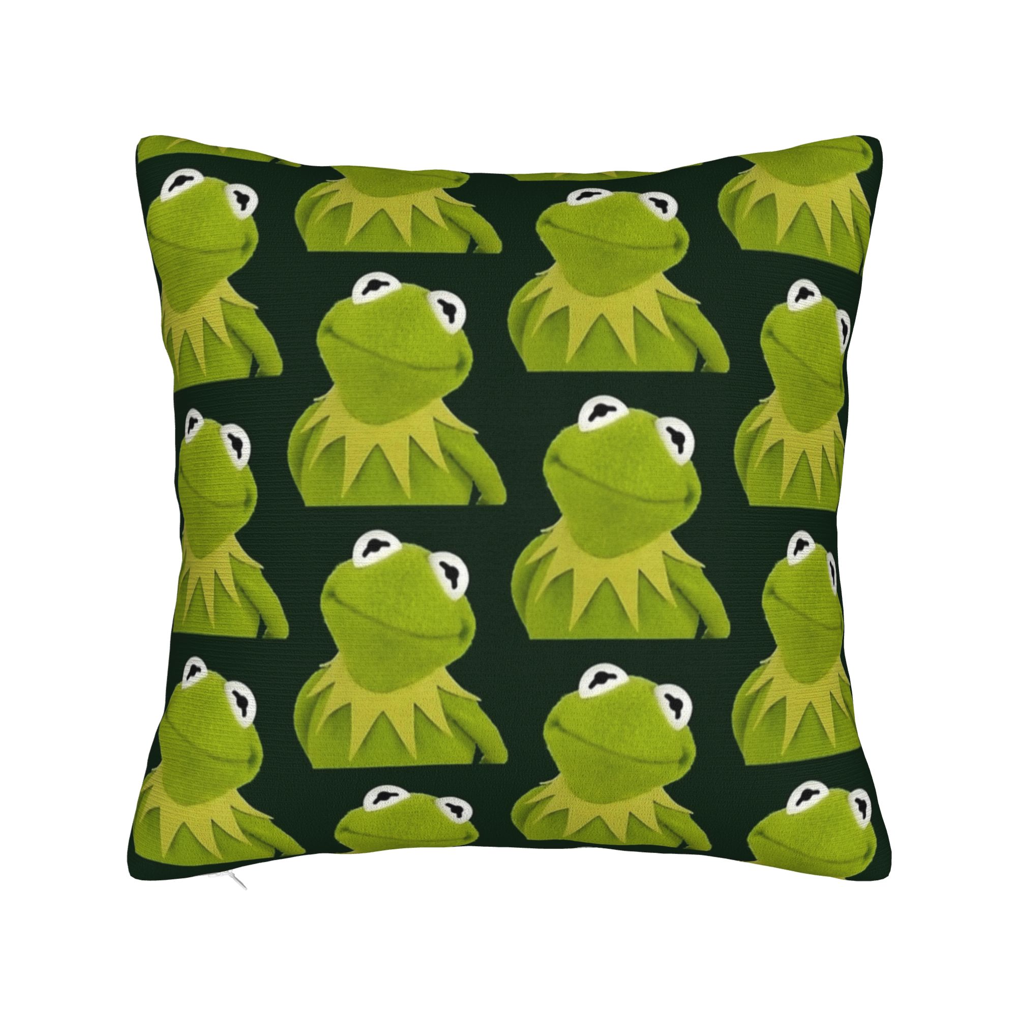 Kermit the Frog Animated  Throw Pillow Cover Polyester Cushions for Sofa   Funny Pillowcover Home Decor 30x30 cm