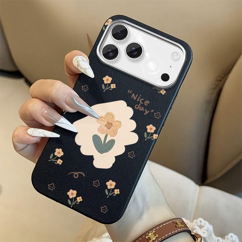 Artistic Floral Soft Shell Case for iPhone 17 Pro Max/16 Pro/15/14