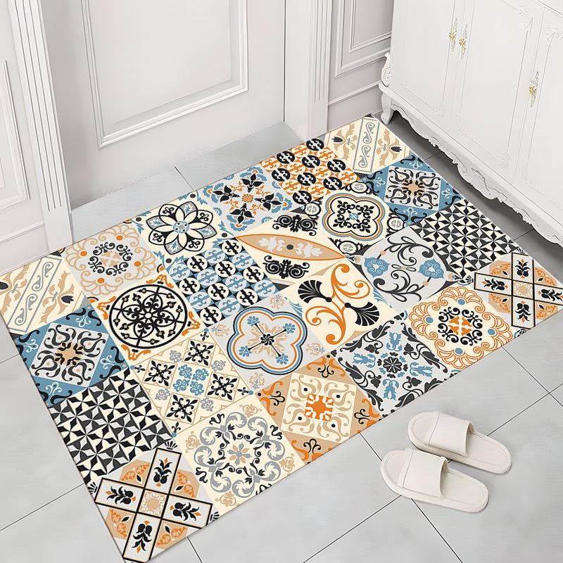 Entrance Mat Bathroom Waterproof Carpet Dirt Resistant Mat Household Foot Mat Door Mat