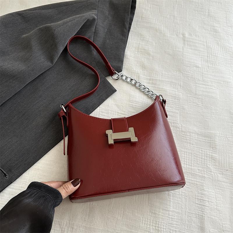 Stylish Underarm Bag For Women 2024 Trendy Solid Color Shoulder Bag Ideal For Fall