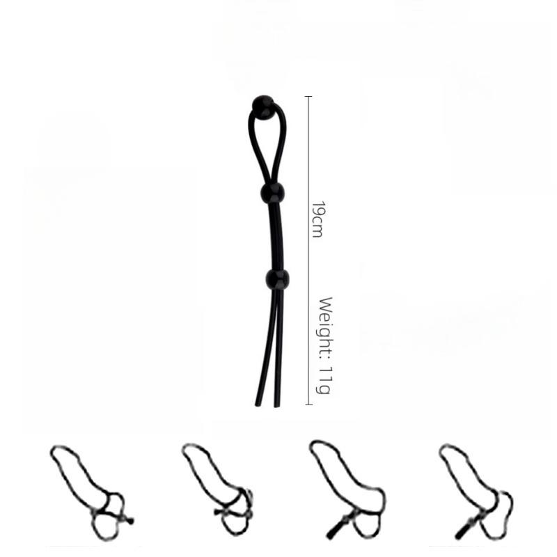 Regulowany pierścień na penisa liny dla dorosłych mężczyzn silikonowy wytrysk opóźnienie Cock moszny pierścień męski trwały pierścień na penisa Sex zabawki