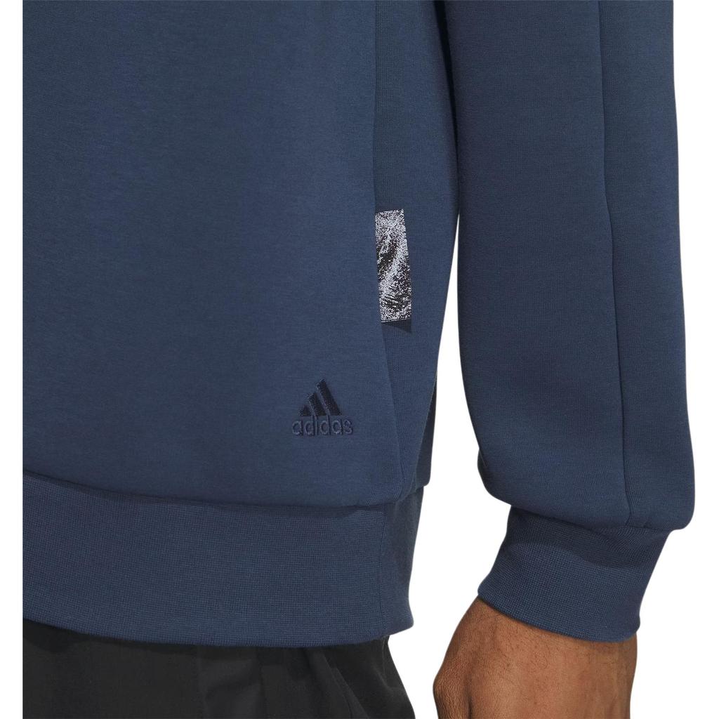 Adidas Wu Ji Collection Sweatshirts Men's Navy Blue Crew Neck Moderate Regular IP4947