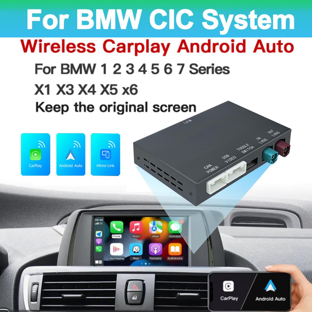 Wireless CarPlay Android For BMW NBT CIC System BMW NBT CIC System 1 2 3 4 5 6 7 Series X1 X3 X4 X5 X6 MINI E60 E84 E70 F26 F25