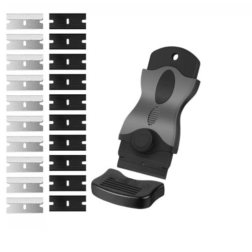 

Kitchen Scraper Tool, Safe and Ergonomic Design with Plastic and Stainless Steel Blades, Ideal for Window, Bathroom, Wall Cleaning, DIY, and Everyday