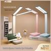 Folding Double LED Desk Lamp with Eye Protection and Charging for Bedside & Study