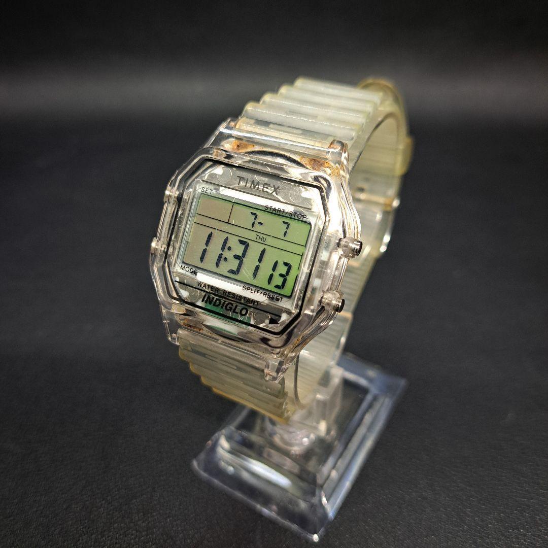Used TIMEX INDIGLO BEANS collaboration skeleton digital watch