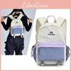 Solid Color Letter Backpack Travel Waterproof Wearresistant Large Capacity