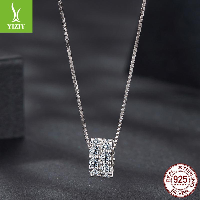 

Яркая Счастливая Цепочка на Ключицу с Муассанитом Маленькая Талия, Блестящее Высококачественное Ювелирное Изделие из Стерлингового Серебра S925 925 silver