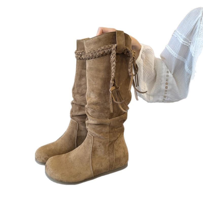 Canvas Martin boots women's summer 2025 new short boots thick-soled versatile breathable shell head high-top boots children's tide