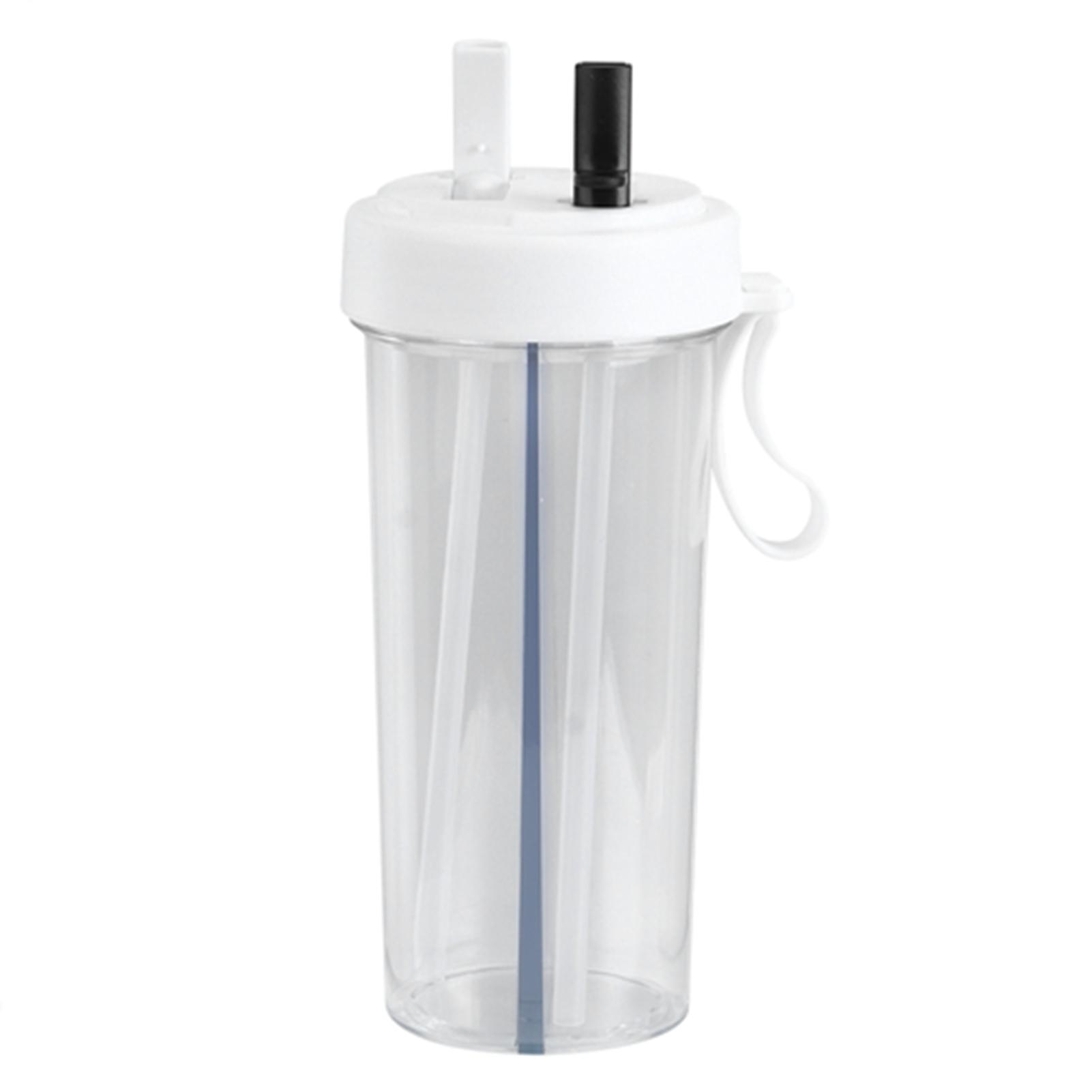 

600ml Innovative Dual Use Water Bottle Straw Water Cup for Home Outdoor Camping SportWhite белый