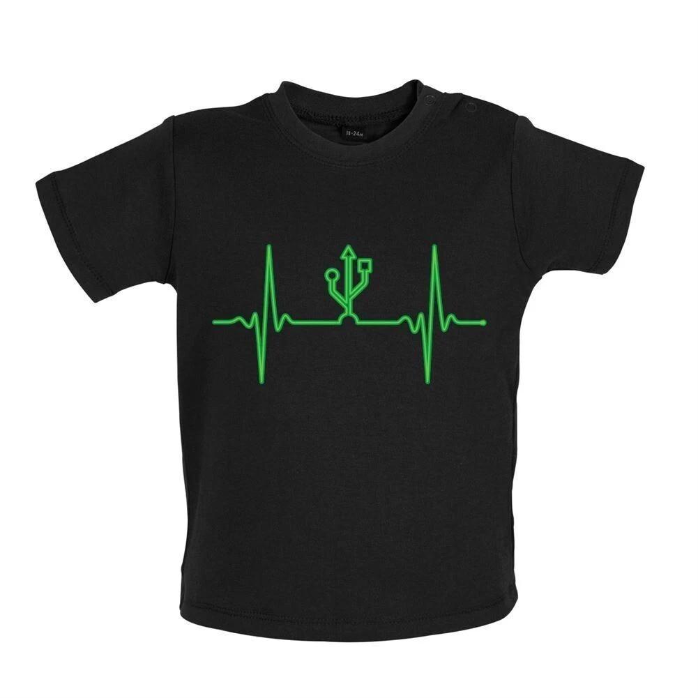 USB Heart Rate - Kids Baby Kids Boys Girls Unisex T-Shirt / Bodysuit - Heart Love Computer Funny 150